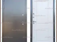 Входная дверь ГЕРДА NEW Антик серебро  Альберо браш браун 113 мм с терморазрывом Россия