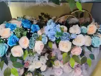 Украшение свадебного автомобиля цветами, фотография 6