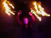 Огненное шоу (фаер-шоу, fire show) в Троицке., фотография 12