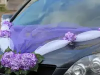 Свадебные украшения на машину