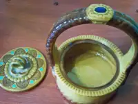 Лукошко из керамики для хранения мелочей., фотография 4