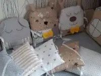 Новый бортики в кроватку, подушки, фотография 8