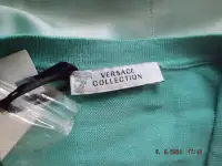 Мятный кардиган Versace Collection Шерстяной стиль