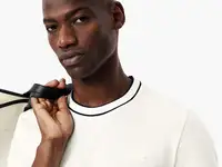 Мужская футболка lacoste с воротником в полоску из эластичного хлопка, фотография 3