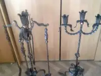 Кованные подсвечники для камина или печи