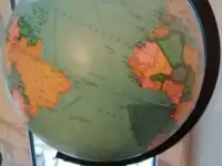 Глобус разноцветный масштаб 1:40.000.000