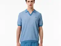 Мужское трикотажное поло lacoste из смеси органического хлопка и льна