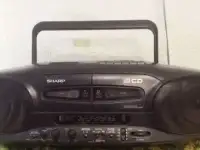 Двукассетная магнитола  Sharp WQ CD 220L GY stereo radio cassette recorder  with compact disk pleer