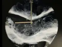 дерево, эпоксидная смола, настенные часы