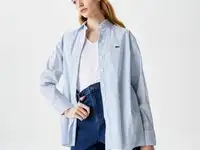 Женская рубашка lacoste oversized fit