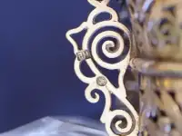 Старинная подвесная лампада из серебра 