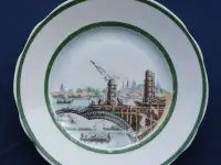 Агитационный фарфор: тарелка Новгородская стройка. СССР, начало 1930-х гг.