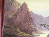 Картина  Анатолий  Казырин «Горный пейзаж» (1991). 34*50 см в раме.Автограф, фотография 3