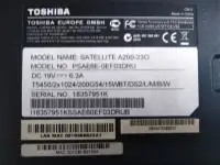 Toshiba Satellite A200 A210 Корпус нижняя часть поддон K000053430, фотография 6