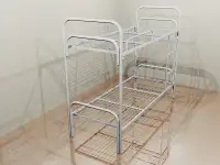 Металлические кровати двухъярусные, Железные кровати для лагерей, Армейские кровати для казарм., фотография 5