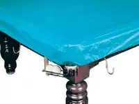 Покрывало для стола 10 ф (влагостойкое, зеленое, резинки на лузах)