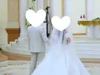 Свадебное платье айвори + кольца + шлейфовая фата, фотография 7