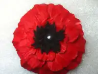 Брошь цветок Мак из кожи Handmade, фотография 7