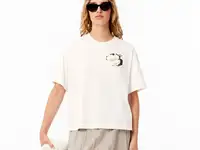 Женская хлопковая футболка lacoste oversizedd