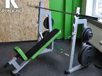 Наклонная скамья для жима лежа со стойками iron king ik105, фотография 5