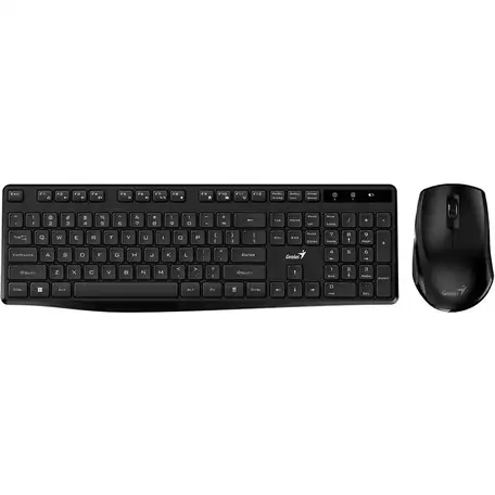 Комплект беспроводная клавиатура + мышь genius km-8006s, silent black, фотография 1