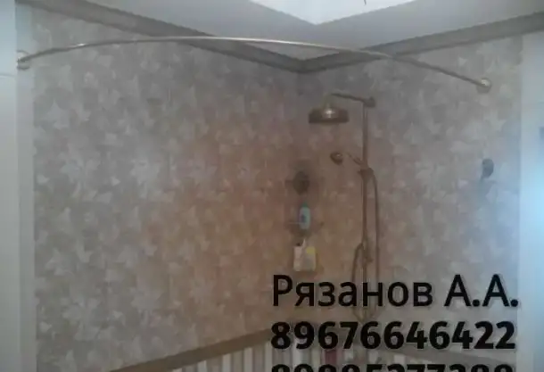 Эксклюзивные карнизы для шторок в ванную комнату, фотография 6