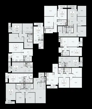 1-но комнатная квартира, 37,80 м², 9 эт., ЖК Скандинавия, фотография 1