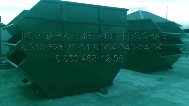 Бункер 8 м3 для мусора тбо - купить в Ростове-на-Дону, Таганроге, Краснодаре, Ставрополе, фотография 2