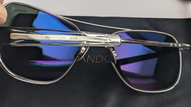 Солнцезащитные очки Randolph Aviator White Gold - Cobalt, фотография 15