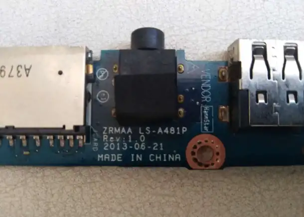 Toshiba E55 U50D U50 плата Audio Board ZRMAA LS-A481P Rev:1.0 K000150190, фотография 2