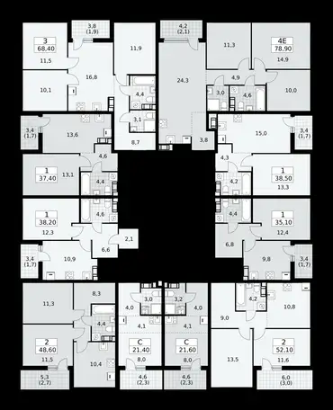 2-х комнатная квартира, 48,60 м², 4 эт., ЖК А101 Лаголово, фотография 2