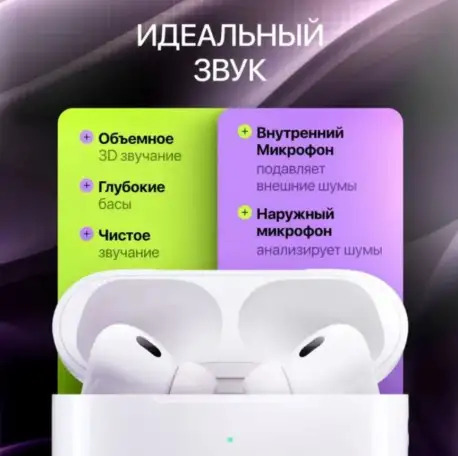 Наушники беспроводные Air Pods Pro 2 Premium с шумоподавлением, фотография 7