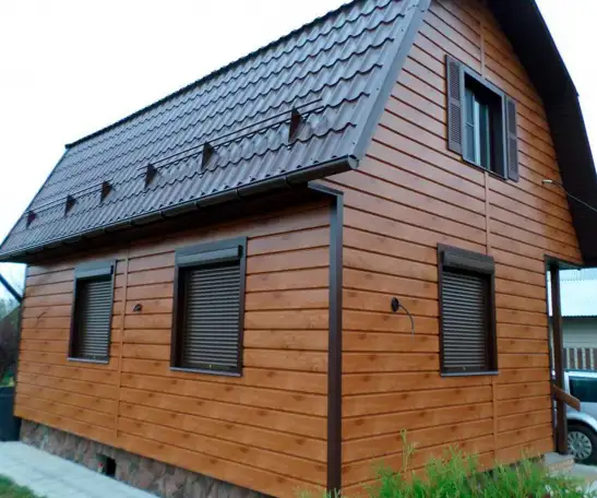 Продам металлосайдинг евробрус под дерево, стандартные цвета, фотография 1