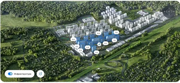 2-х комнатная квартира, 32,87 м², 11 эт., ЖК Горки Парк, фотография 13