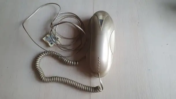 Стационарный телефон Texet TX-222 золотистый, фотография 1