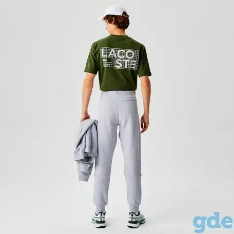 Мужские спортивные брюки lacoste slim fit с флисом, фотография 3