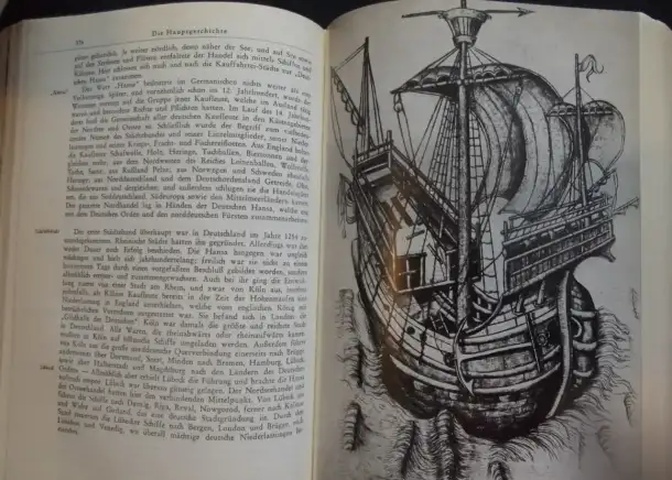 1960 История Германии Старые карты рисунки Автор Orthband Более 800 страниц Формат увеличенный Красный твёрдый переплет, фотография 8