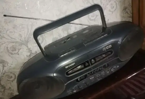 Двукассетная магнитола  Sharp WQ CD 220L GY stereo radio cassette recorder  with compact disk pleer, фотография 7