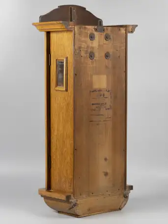 Старинные настенные часы Westminster glockenspiel в деревянном корпусе в стиле Модерн. 1900-е гг., фотография 3