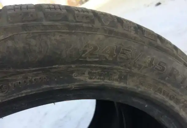 2 шины б/у Nokian Hakkapeliitta 7 245/45 R17 99T XL, фотография 6