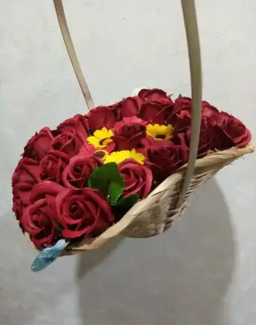 Букеты и корзины с мыльными цветами, фотография 2