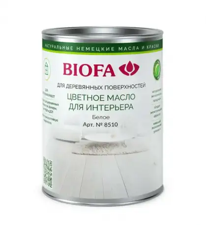 Цветное масло для интерьера. Белое (Biofa), фотография 1