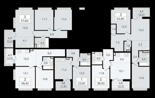 1-но комнатная квартира, 33,50 м², 7 эт., ЖК А101 Всеволожск, фотография 1