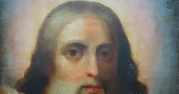 Икона Бог Саваоф и Святой Дух в старинном дубовом кивоте. Россия, СПб., кон. XVIII века., фотография 9
