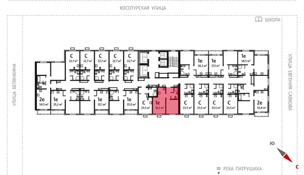 Продается 1-комн. квартира 35.2 м2 в новостройке, фотография 1