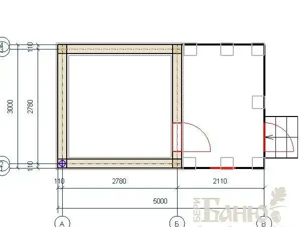 Баня 3×3 # каркасный предбанник №2 # с печью, фотография 6