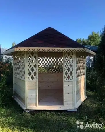 Беседка для дачи садовая из дерева, фотография 2
