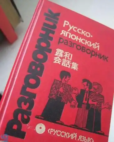 Русско-японский разговорник Неверов 320 страниц уменьшенный формат 17x12 см Твердый красный переплет Белая бумага, фотография 6