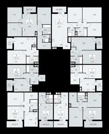 3-х комнатная квартира, 67,90 м², 5 эт., ЖК А101 Лаголово, фотография 1