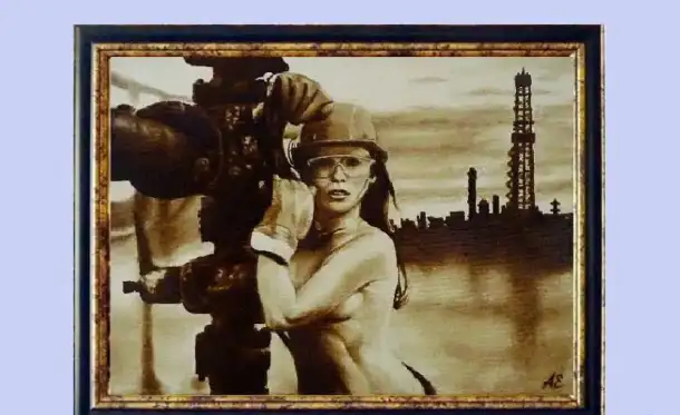 Картина нефтью Нефтянка Подарок нефтянику, фотография 4